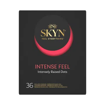 Skyn Intense Feel, nielateksowe prezerwatywy z wypustkami, 36 szt.