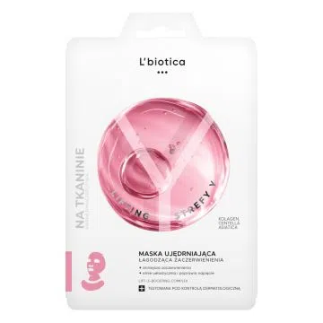 L'Biotica Lifting Strefy Y, maska do twarzy ujędrniająca, łagodząca zaczerwienienia, 1 szt.