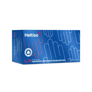 Heltiso rękawice nitrylowe bezpudrowe, rozmiar L