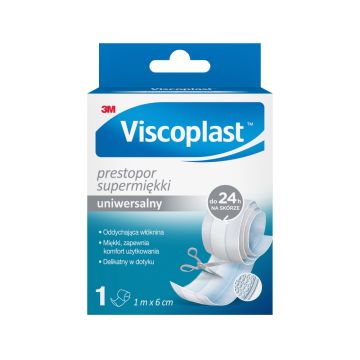 Viscoplast Prestopor supermiękki, plaster uniwersalny do cięcia, 1m x 6cm, 1szt