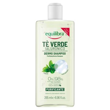 Equilibra, szampon oczyszczający zielona herbata i kwas hialuronowy, 265 ml