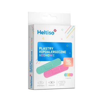 Heltiso plastry hipoalergiczne neonowe, 10 sztuk