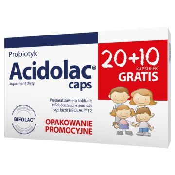 Acidolac caps, kaps., 20 szt + 10 szt,PR.5363/23