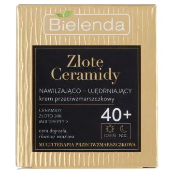 Bielenda Złote Ceramidy 40+, Nawilżająco-ujędrniający krem przeciwzmarszczkowy, 50 ml
