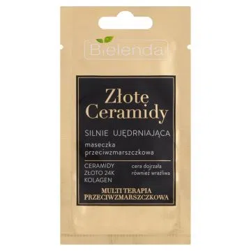 Bielenda Złote Ceramidy, Silnie ujędrniająca maseczka przeciwzmarszczkowa, 8 g