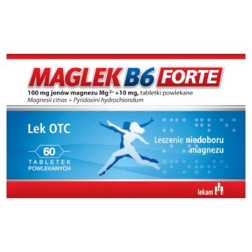 Maglek B6 Forte, 100 mg+10 mg, tabl.powl., 60 szt
