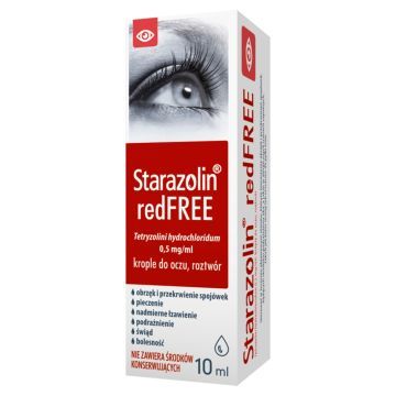 Starazolin redFREE, 0,5 mg/ml, krople do oczu, 10 ml