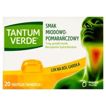 Tantum Verde sm.miod-pomar., 3 mg, pastyl.twarde, 20szt