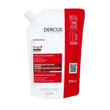 Vichy Dercos Energy+, szampon wzmacniający, refill, 500 ml