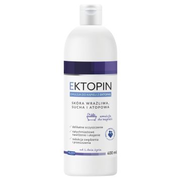 Ektopin, emulsja do kąpieli z ektoiną, 400 ml