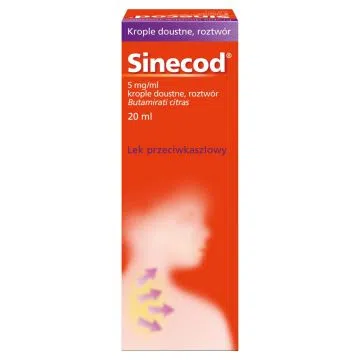Sinecod, 5 mg/ml, krople doustne, 20 ml