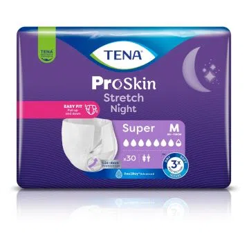 Tena Stretch ProSkin Super Night,piel-m,rozm.M,30szt(761194)