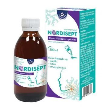 Nordisept porost islandzki z cynkiem, płyn, 200 ml