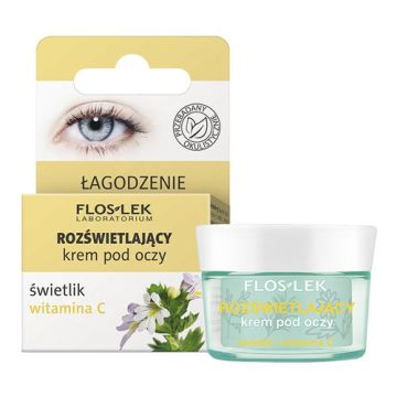 Flos-Lek Laboratorium, rozświetlający krem pod oczy świetlik i witamina C, Łagodzenie, 15 ml
