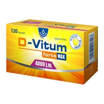 D-Vitum Forte Max 4000 j.m, kapsułki,120 szt.