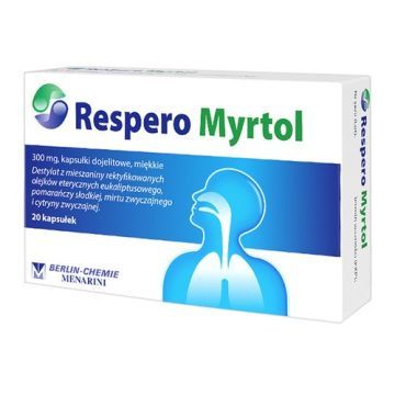 Respero Myrtol, 300 mg, kapsułki dojelitowe miękkie, 20 szt.