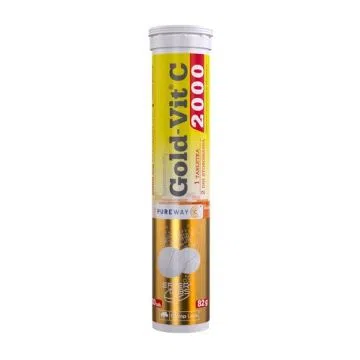 Gold-Vit C 2000, tabletki musujące, smak pomarańczowy, 20 szt.
