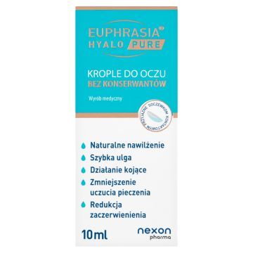 Euphrasia Hyalo Pure, krople do oczu, 10 ml