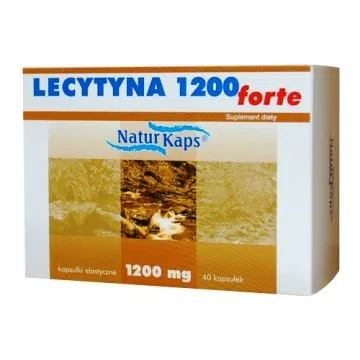 Lecytyna 1200 forte Naturkaps, kapsułki elastyczne, 40 szt.