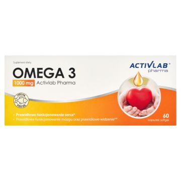Omega 3 1000 mg Activlab Pharma, kapsułki miękkie, 60 szt.
