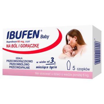 Ibufen Baby, 60 mg, czopki, 5 szt.