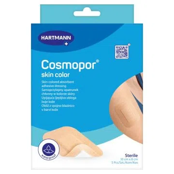Cosmopor Skin Color, samoprzylepny opatrunek jałowy, 10 cm x 8 cm, 5 szt.