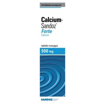Calcium-Sandoz Forte, 500 mg, tabl.musuj.,20 szt