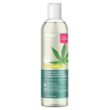 Tołpa Green Wzmacnianie, wzmacniający szampon do włosów słabych, zniszczonych i pozbawionych witalności, 300 ml