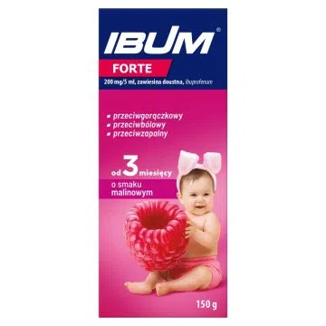 Ibum Forte, 200 mg/5ml, zaw.doust., sm.malinowy, 150 g