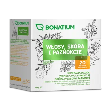 Bonatium Włosy, skóra i paznokcie fix, herbata ziołowa, 20 szt.