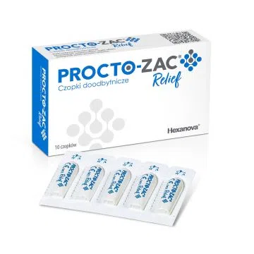 Procto-Zac Relief, czopki doodbytnicze, 10 szt.