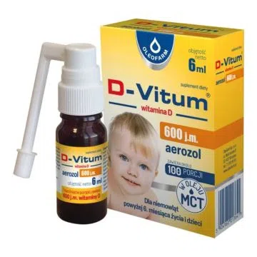 D-Vitum witamina D 600 j.m., aerozol, 6 ml