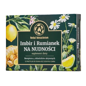 Imbir i Rumianek na nudnosci, pastyl.do ssania, 12szt