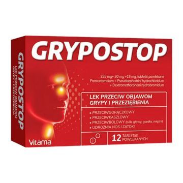 Grypostop, tabletki powlekane, 12 szt.