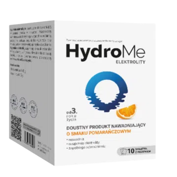 HydroMe Elektrolity doustny produkt nawadniający o smaku pomarańczowym, 10 saszetek   