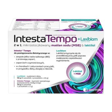 Intesta Tempo + Laxibiom, prosz., 5 sasz.+ 5 sasz.