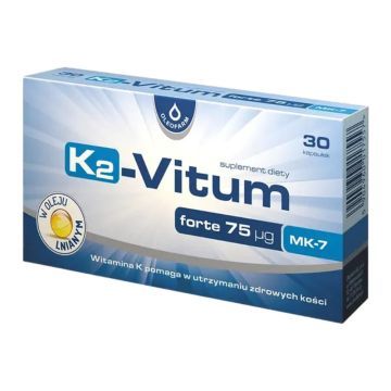 K2-Vitum Forte  75 mcg MK-7, kaps., 30 szt