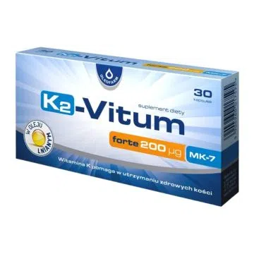 K2-Vitum forte 200 mcg MK-7, kaps., 30 szt