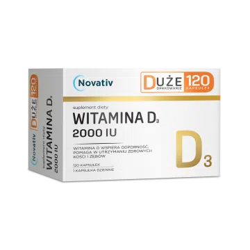 Novativ Witamina D3 2000 IU, kaps., 120 szt