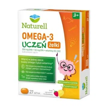 Naturell Omega 3 Uczeń, żelki, 27 szt