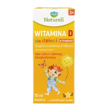 Naturell Witamina D dla dzieci, krople, 15 ml
