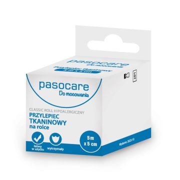 Pasocare, przylepiec tkaninowy, 5 m x 5 cm, 1 szt.