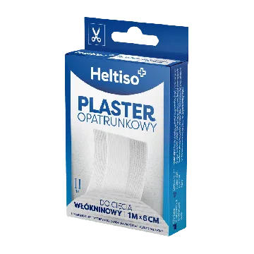 HELTISO, Plaster opatrunkowy do cięcia włókninowy 1mx 6cm, 1 szt.
