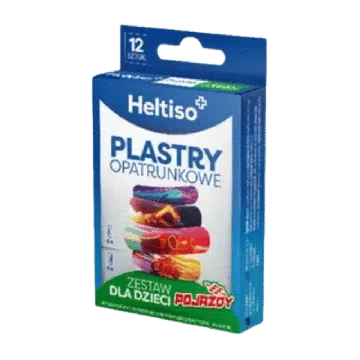 HELTISO, Plastry opatrunkowe zestaw dla dzieci, Pojazdy 12 szt.