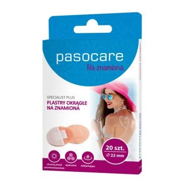 Pasocare Oval Plus, zestaw plastrów, okrągłe, średnica 22 mm, 20 szt.