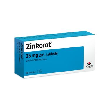 Zinkorot, 25 mg Zn2+, tabletki, 50 szt.