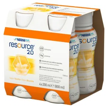 Resource 2.0, płyn o smaku waniliowym, 4 x 200 ml