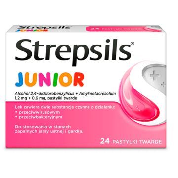 Strepsils Junior, pastylki, 24 szt.