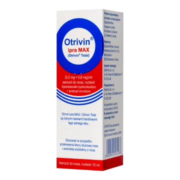 Otrivin ipra MAX (Otrivin Total), (0,5 mg + 0,6 mg)/ml, aerozol do nosa, roztwór