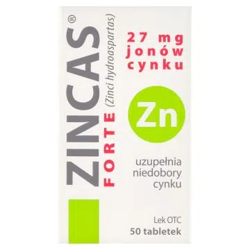 Zincas forte, 27 mg jonów cynku, tabletki, 50 szt.